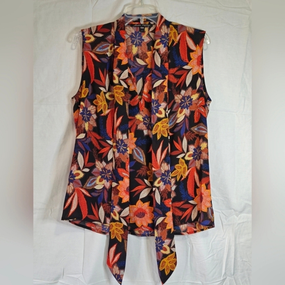Beautiful Sleeveless Blouse by Sandra Augelazza Sz M. Made In 🇨🇦